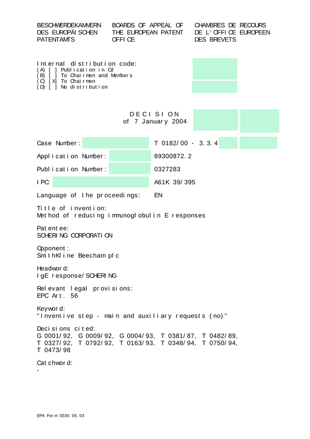 EPA Form 3030 Decision screenshot