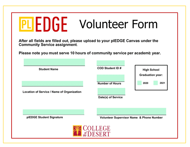 Volunteer Form screenshot