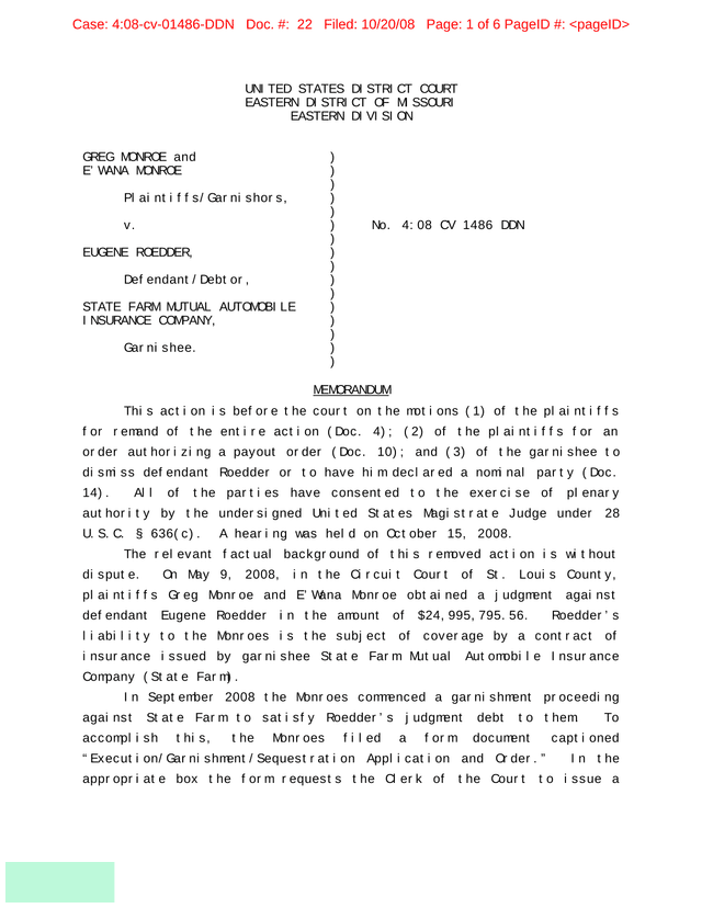ExecutionGarnishmentSequestration Application And Order screenshot