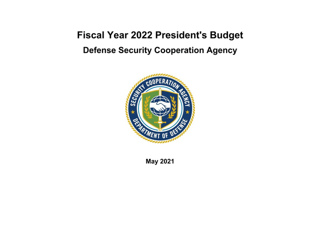 Fiscal Year 2022 PresidentS Budget   Defense Security Cooperation Agency screenshot