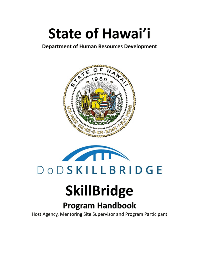 SkillBridge Program Handbook screenshot