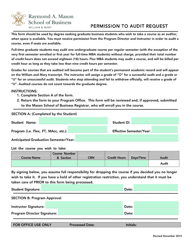 Permission To Audit Request screenshot