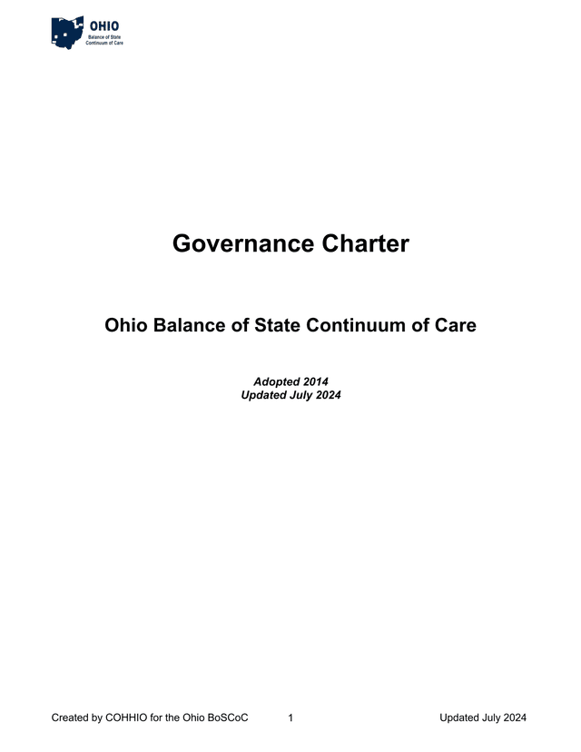 Governance Charter   Ohio Balance Of State Continuum Of Care screenshot