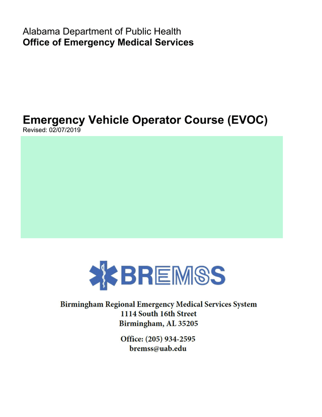 Emergency Vehicle Operator Course (EVOC) screenshot