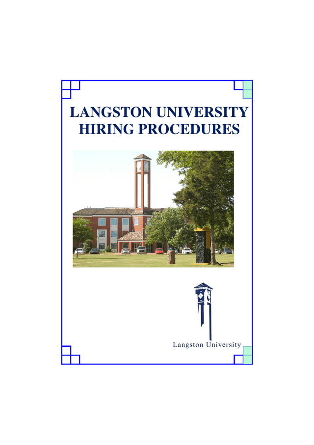 Langston University Hiring Procedures screenshot