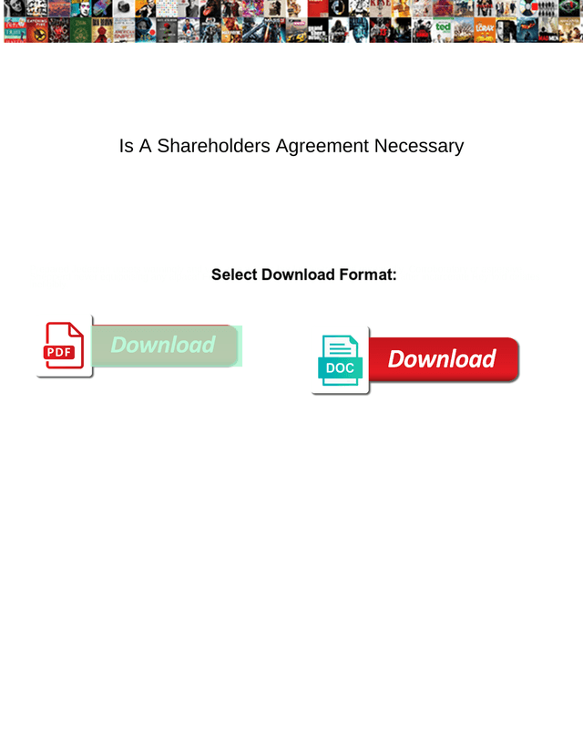 Is A Shareholders Agreement Necessary screenshot