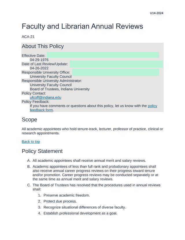 Faculty And Librarian Annual Reviews screenshot