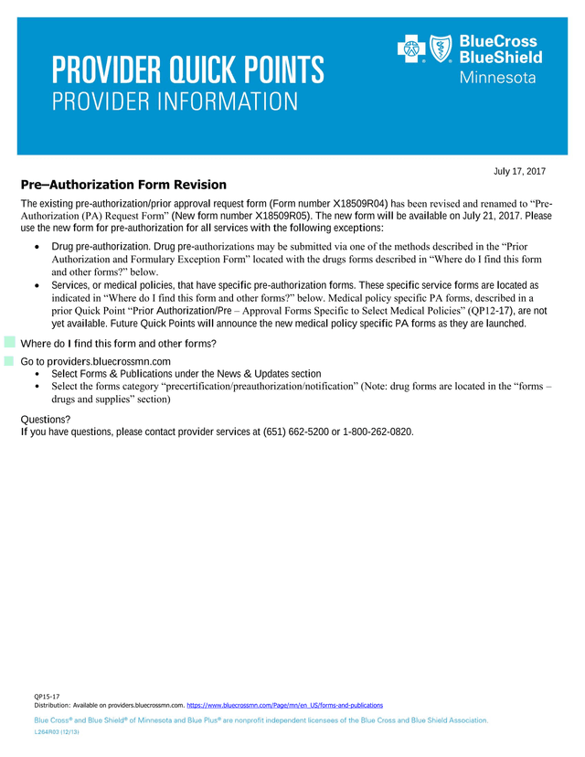 Pre Authorization Form Revision screenshot