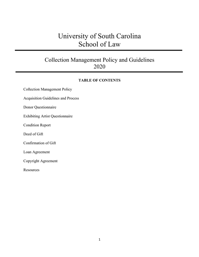 Collections Management Policy And Guidelines screenshot