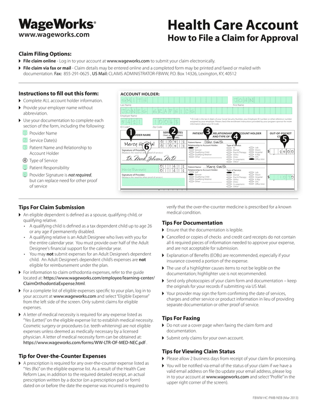 Tips For Claim Submission screenshot