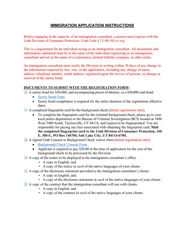 Immigration Consultant Registration Application screenshot