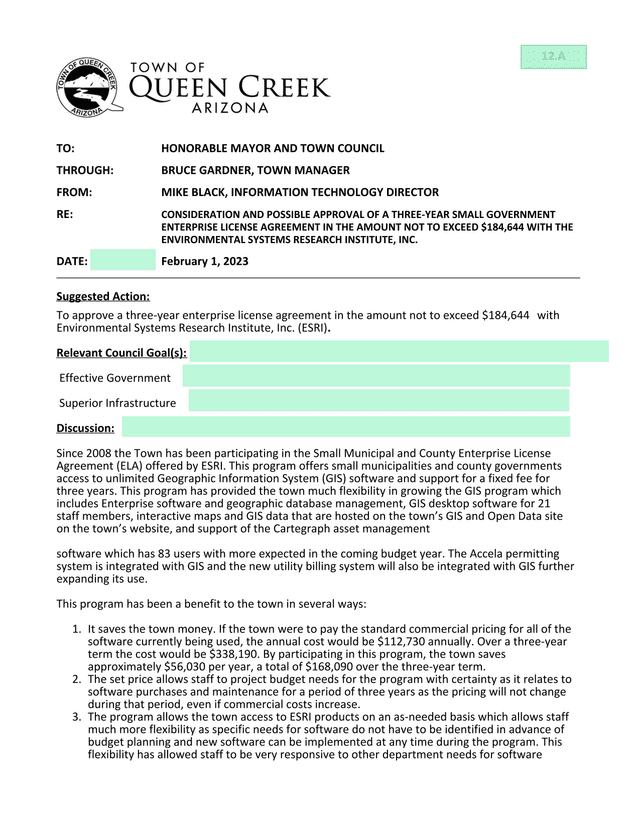Enterprise License Agreement Consideration screenshot