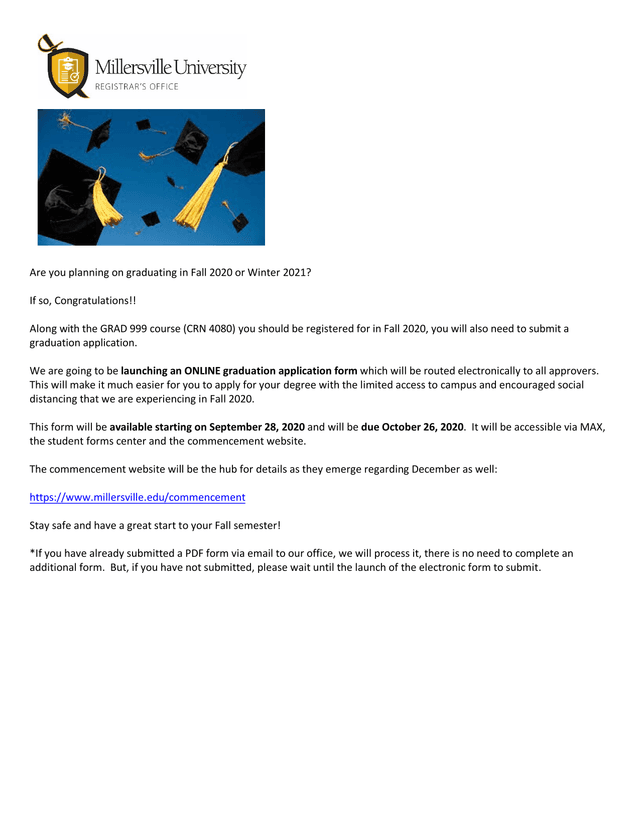 Graduation Application Form screenshot