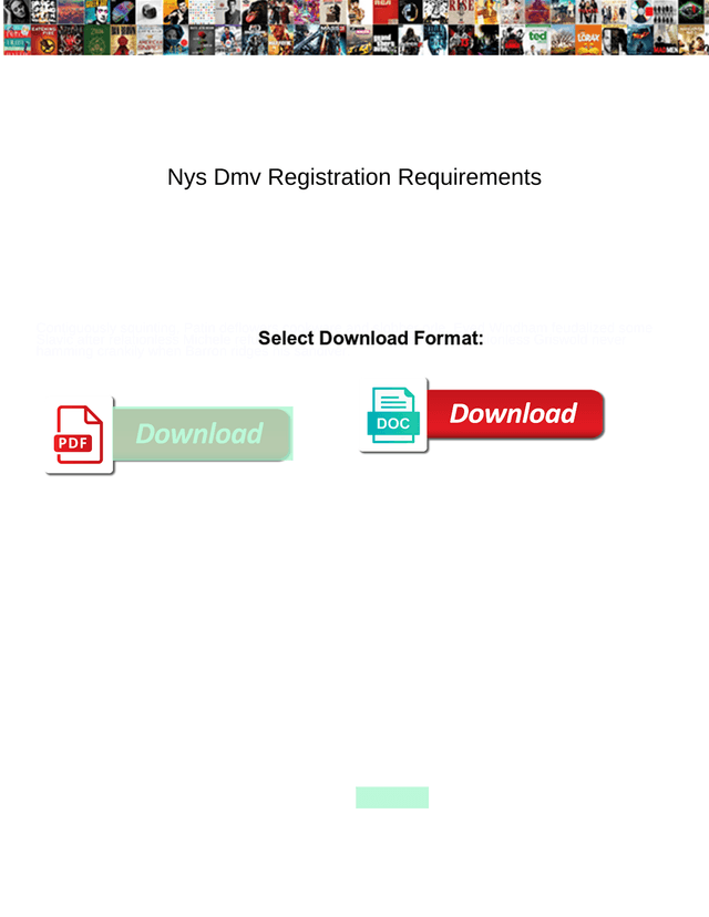 NYS DMV Registration Requirements screenshot