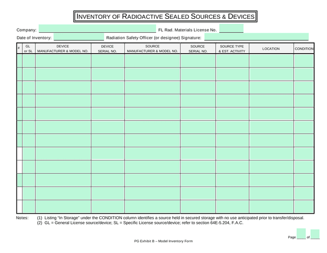 Inventory Of Radioactive Sealed Sources  Devices screenshot