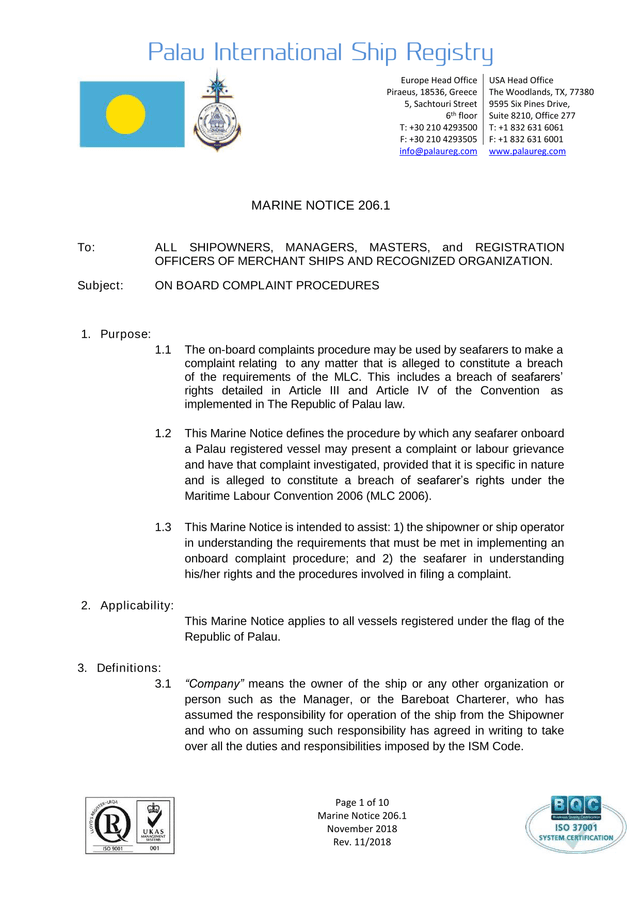 Marine Notice 206.1 screenshot
