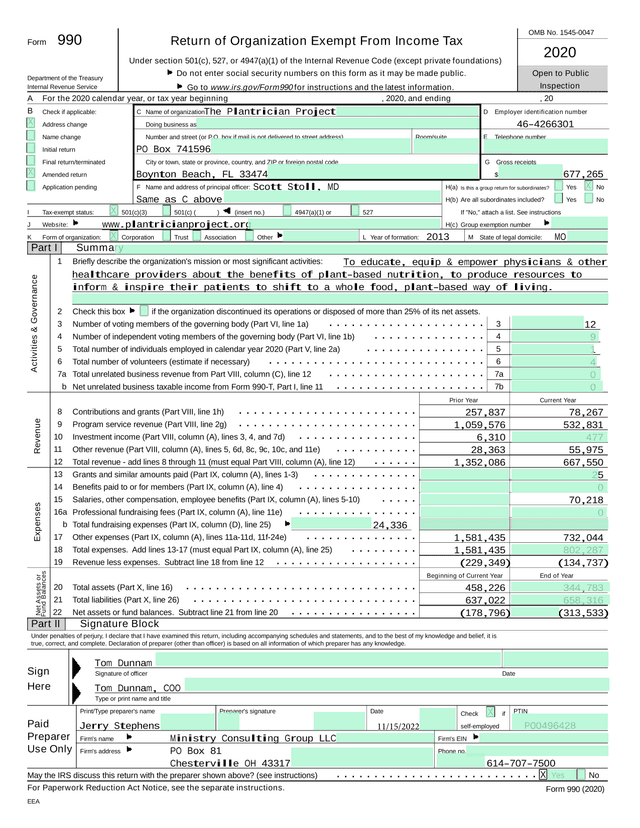 Form 990 Return Of Organization Exempt From Income Tax screenshot