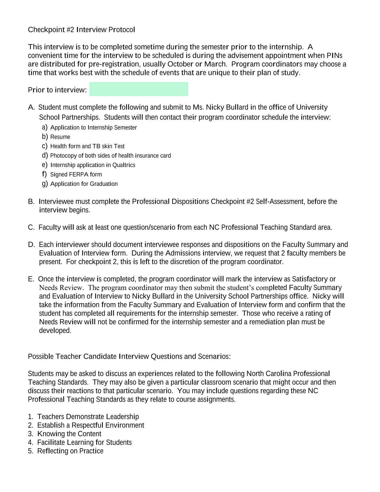 Checkpoint 2 Interview Protocol screenshot