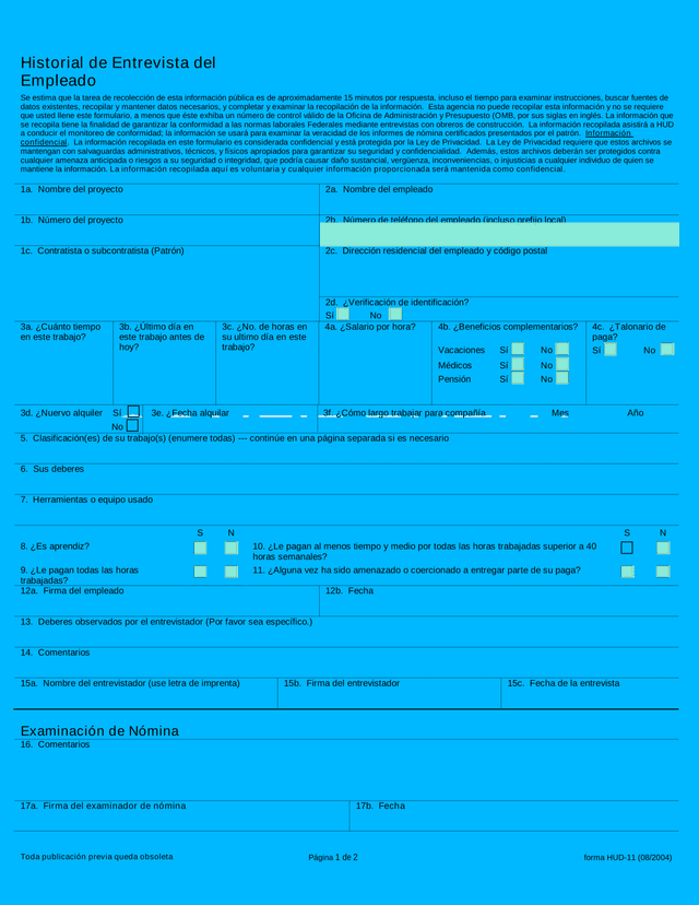 Historial De Entrevista Del Empleado screenshot