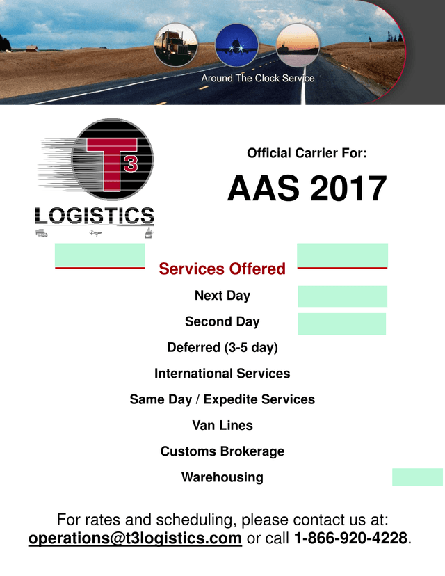 T3 Logistics Shipping Request screenshot