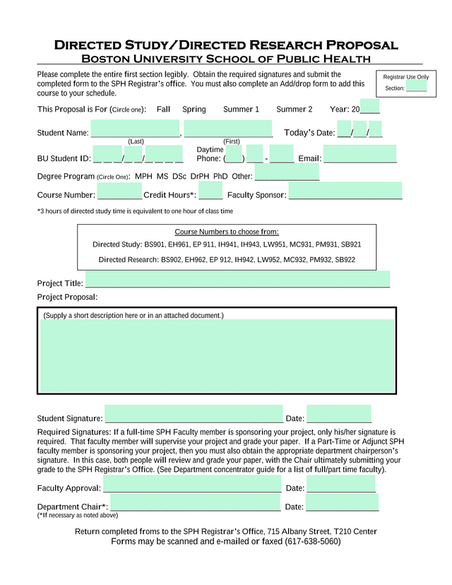 Directed StudyDirected Research Proposal screenshot