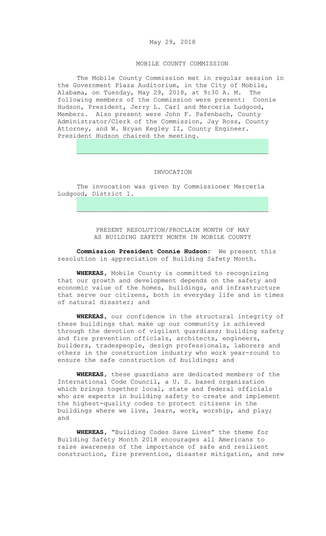 Building Safety Month Resolution screenshot