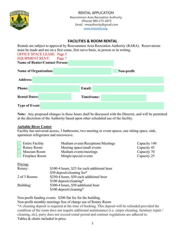 Rental Application screenshot