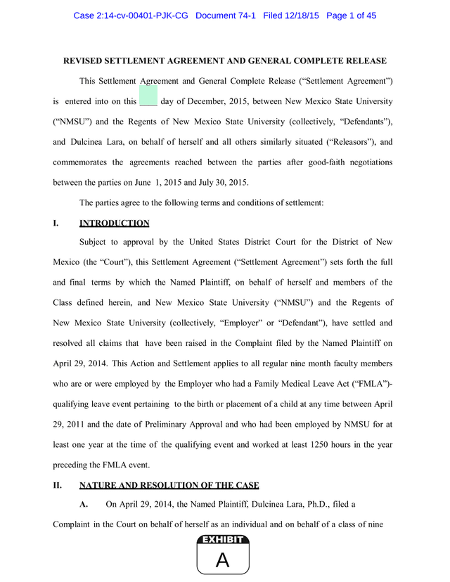 Revised Settlement Agreement And General Complete Release screenshot