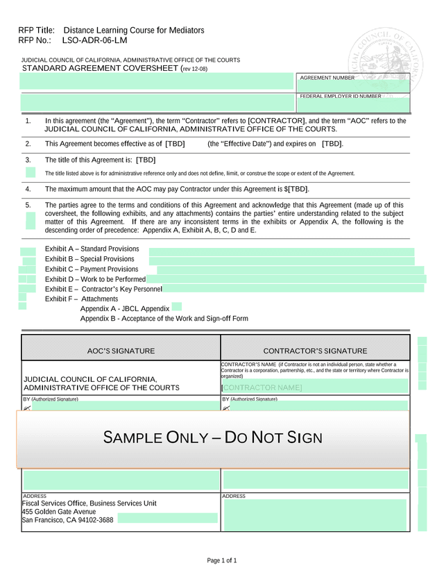 Distance Learning Course For Mediators RFP screenshot
