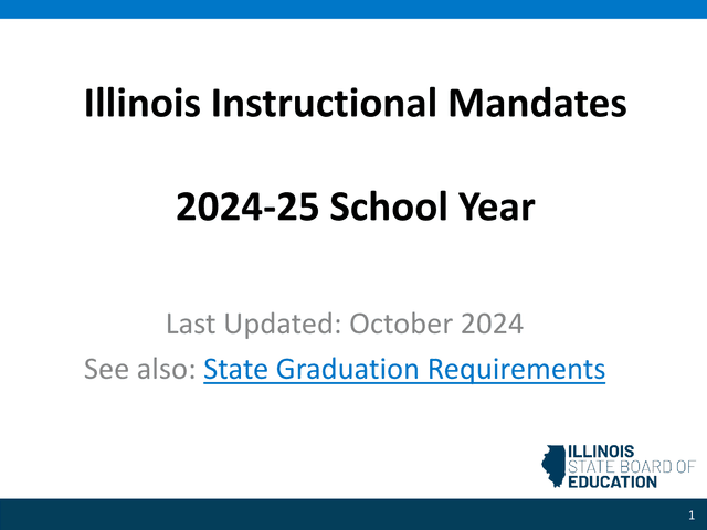Illinois Instructional Mandates 2024 25 School Year screenshot