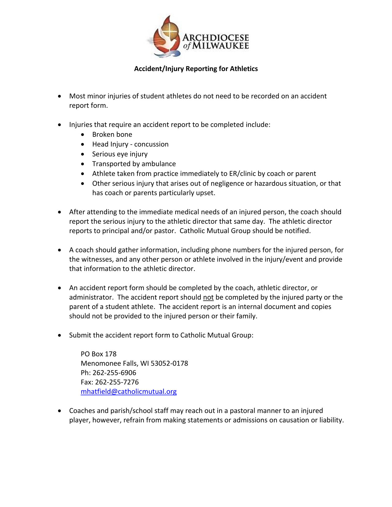 AccidentInjury Reporting For Athletics screenshot