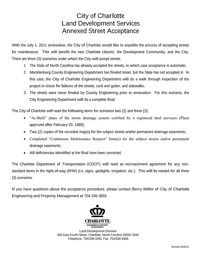 Annexed Street Acceptance screenshot