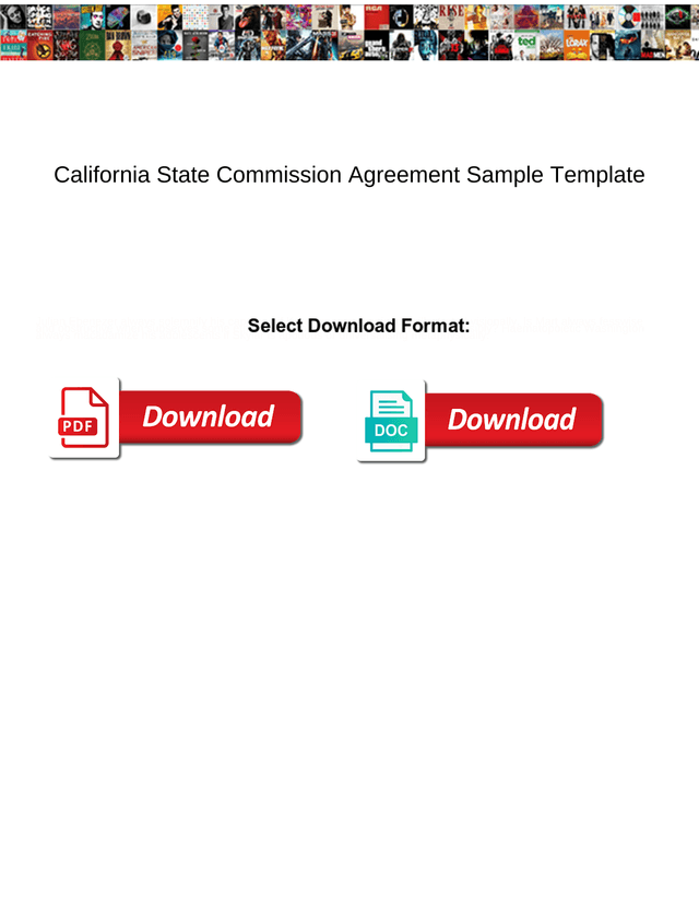 California State Commission Agreement Sample Template screenshot