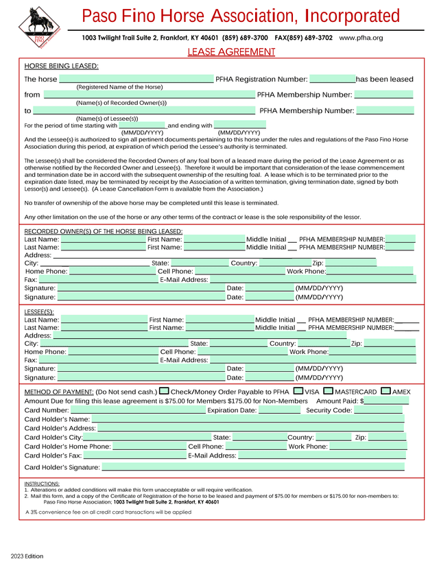 Lease Agreement screenshot