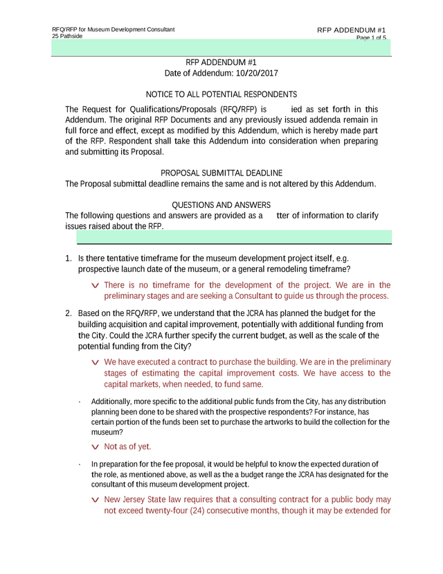 RFQRFP For Museum Development Consultant screenshot