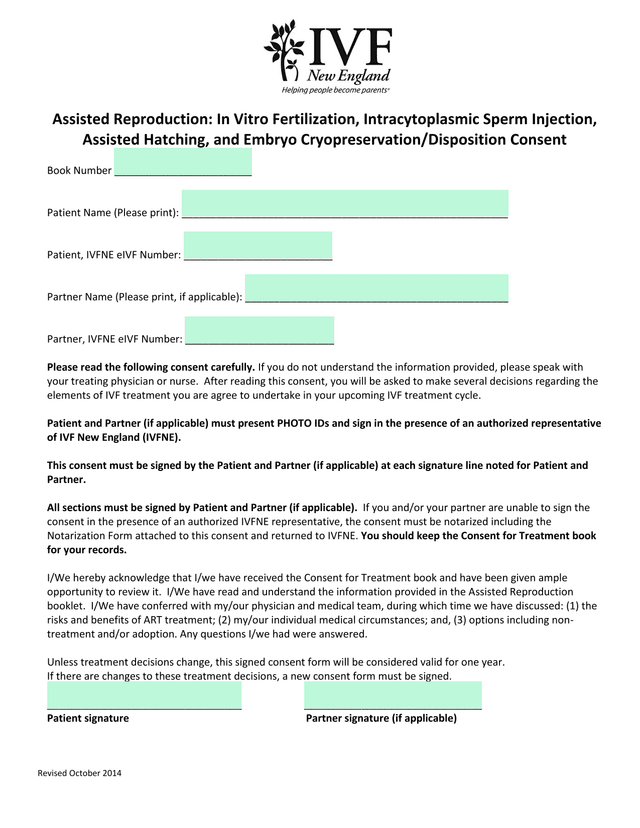 Assisted Reproduction In Vitro Fertilization, Intracytoplasmic Sperm Injection, Assisted Hatching, A screenshot