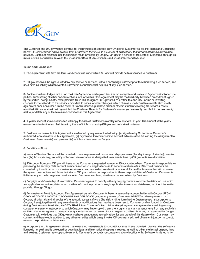OK.Gov Services Agreement screenshot