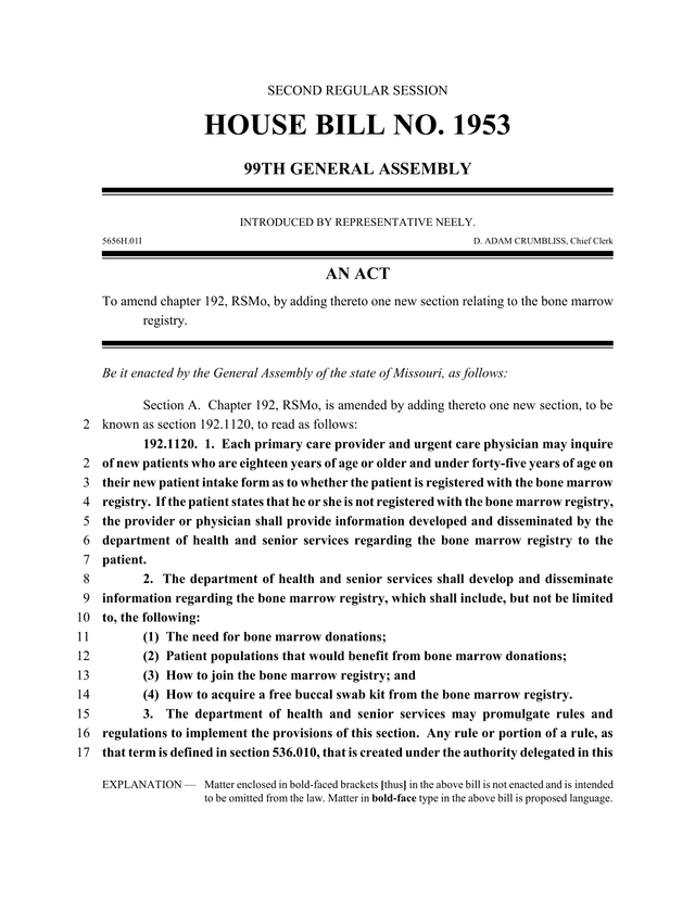 House Bill No. 1953 screenshot