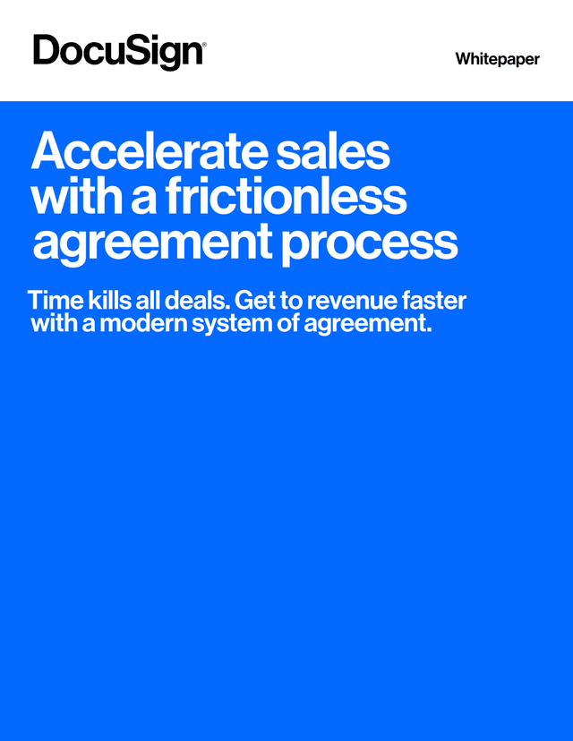 Accelerate Sales With A Frictionless Agreement Process screenshot