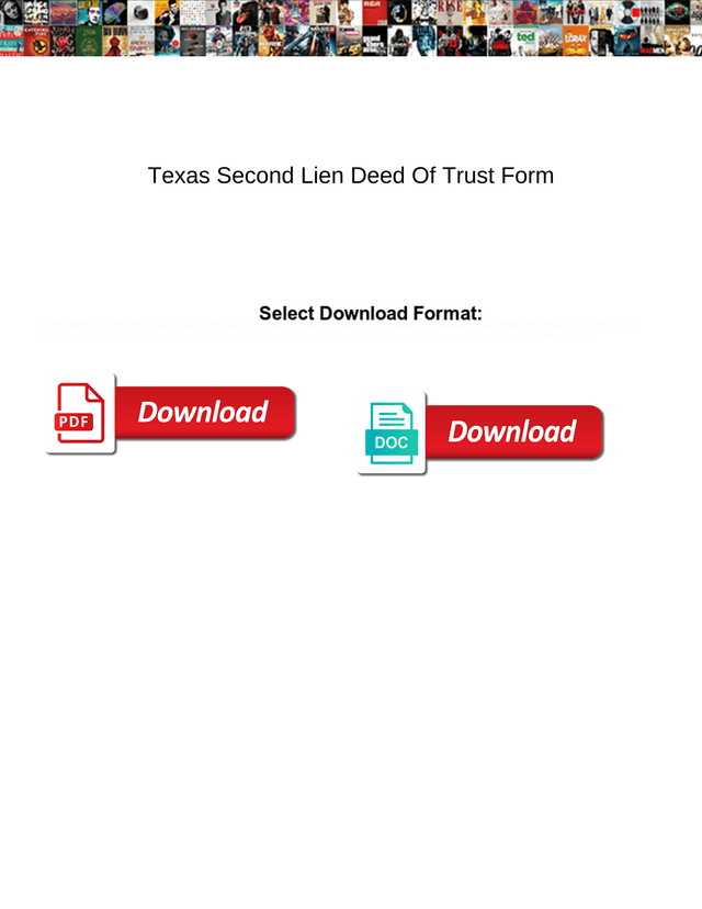 Texas Second Lien Deed Of Trust Form screenshot