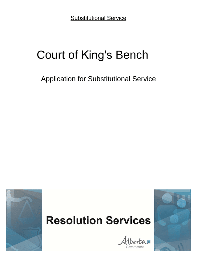 Application For Substitutional Service screenshot