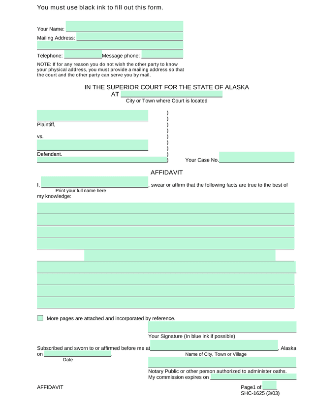 AFFIDAVIT screenshot
