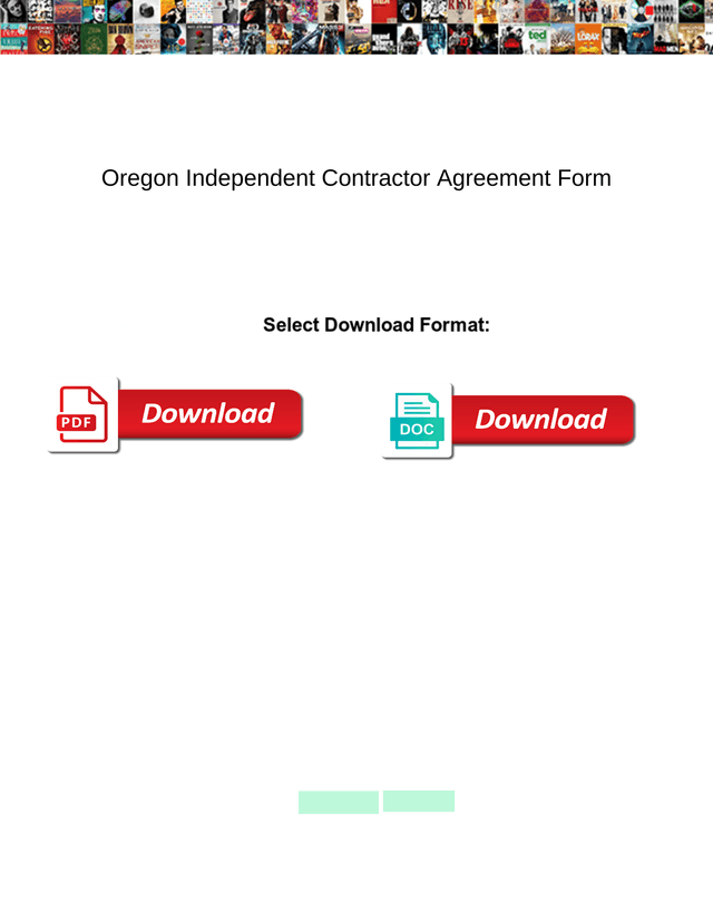 Oregon Independent Contractor Agreement Form screenshot