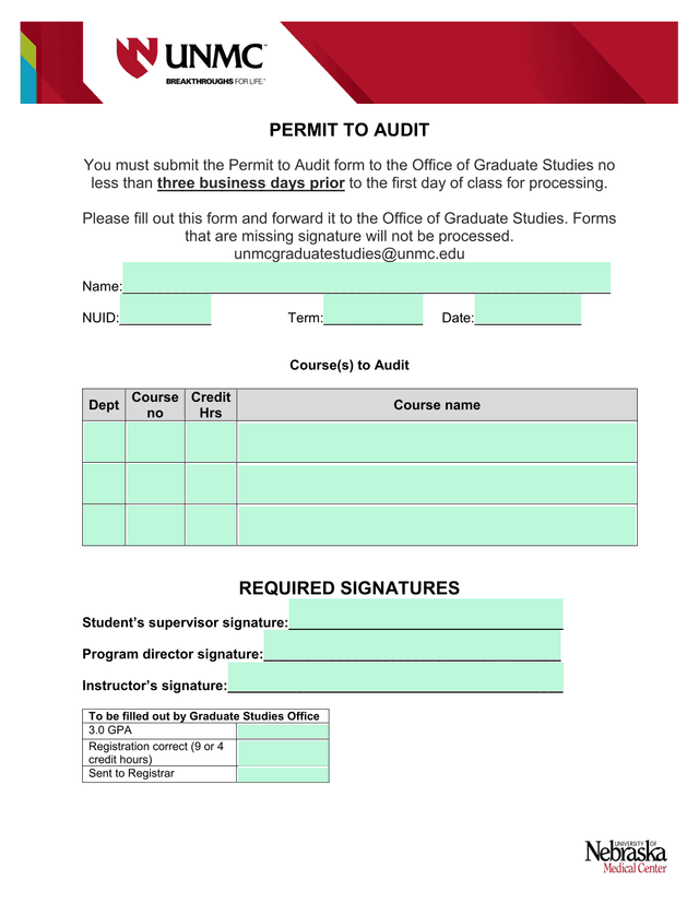Permit To Audit screenshot
