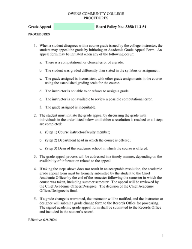 Grade Appeal screenshot