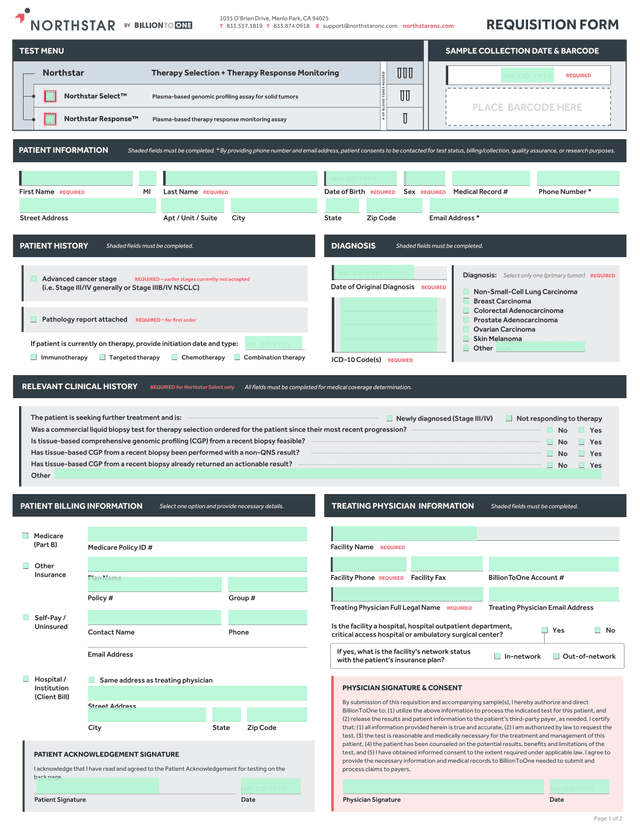 REQUISITION FORM screenshot