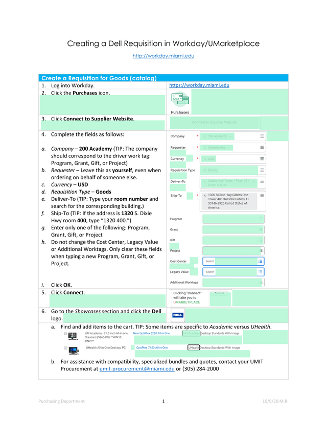 Creating A Dell Requisition In WorkdayUMarketplace screenshot