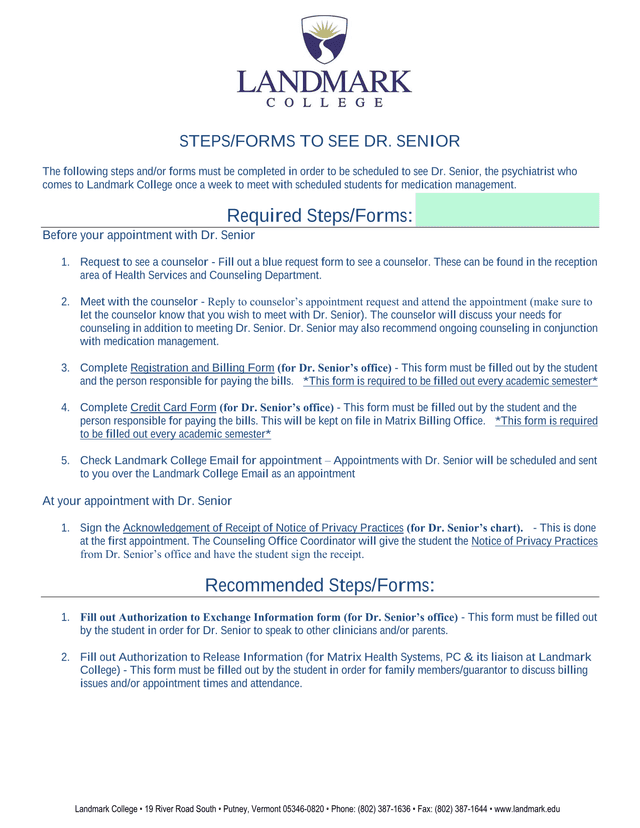 StepsForms To See Dr. Senior screenshot