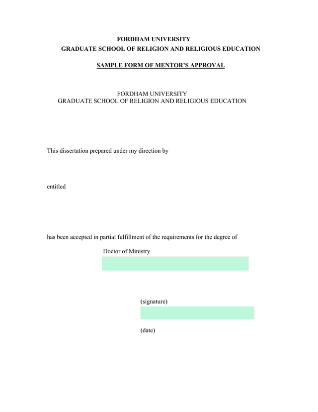 Sample Form Of MentorS Approval screenshot