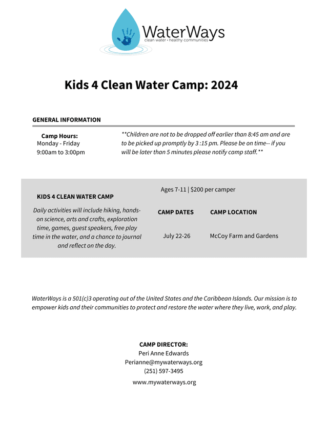 Kids 4 Clean Water Camp 2024 screenshot